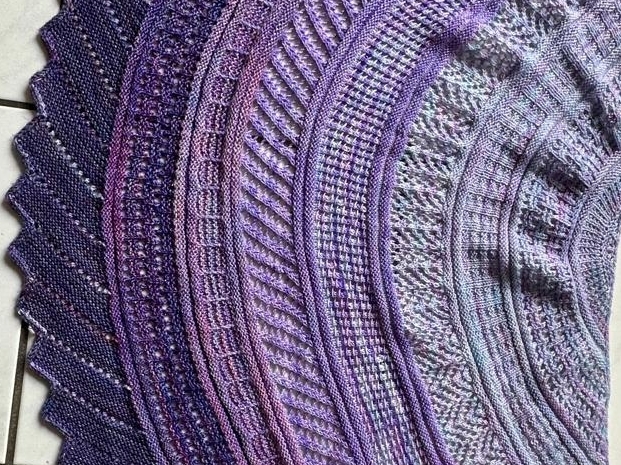 Châle camaïeu violet